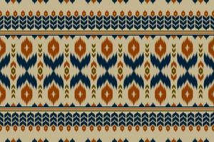 abstrakt etnisk mönsterkonst. ikat sömlösa mönster i tribal, folklig broderi och mexikansk stil. design för bakgrund, tapeter, vektorillustration, tyg, kläder, matta. vektor