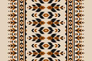 ikat seamless mönster i tribal. abstrakt etnisk mönsterkonst. orientalisk stil. design för bakgrund, tapeter, vektorillustration, textil, tyg, kläder, matta, broderi. vektor