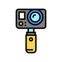 undervattens videokamera färg ikon vektor illustration