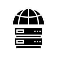 globales Server-Glyphen-Symbol-Vektor-Illustrationszeichen vektor