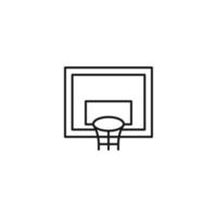 sport, hobby, aktivitätskonzept. Vektor minimalistisches Zeichen im flachen Stil gezeichnet. perfekt für geschäfte, geschäfte, werbung. Liniensymbol des Basketballs