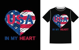 usa unabhängigkeit t-shirt design vektor