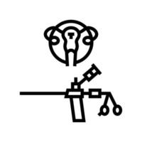 Gynäkologie medizinische Werkzeuglinie Symbol Vektor Illustration