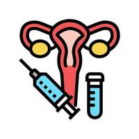 injektion gynekologi behandling färg ikon vektor illustration
