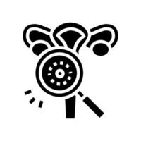 Uterus-Forschungskrankheit Glyphen-Symbol-Vektor-Illustration vektor