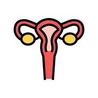 Uterus Frau Organ Farbe Symbol Vektor Illustration