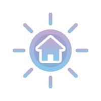 Sonne Home Logo Farbverlauf Design Vorlage Symbol Element vektor