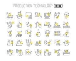 satz linearer symbole der produktionstechnik vektor