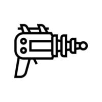 futuristische Waffe Geek Symbol Leitung Vektor Illustration