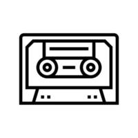 Audiokassette Symbol Leitung Vektor Illustration Zeichen