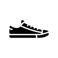 sneakers sko glyph ikonen vektor svart illustration