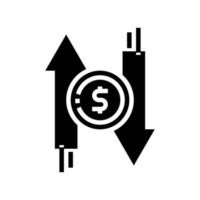 Geldwechsel-Glyphen-Symbol-Vektor-Illustration vektor