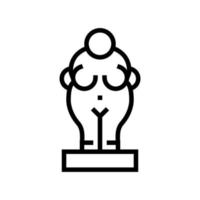 prähistorische Statuenlinie Symbol Vektor Illustration