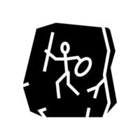 Bild auf Stein Glyphen-Symbol Vektor-Illustration vektor