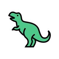 dinosaurie förhistoriska djur färg ikon vektorillustration vektor