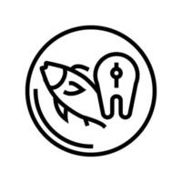 Fisch Kaufhaus Linie Symbol Vektor Illustration