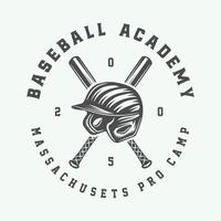 vintage baseball sport logotyp, emblem, märke, märke, etikett. monokrom grafisk konst illustration vektor