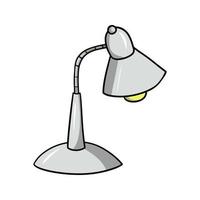 ljus bordslampa för studenter och skolbarn, vektorillustration i tecknad stil på en vit bakgrund vektor