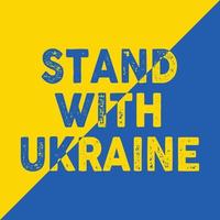 mit der ukraine stehen. stehen und unterstützen mit ukraine vektor
