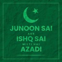 pakistanischer unabhängigkeitstag am 14. august vektor