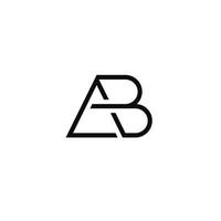 initial a och b logotyp design i elegant och minimalistisk logotyp eller symbol för bröllop, mode, smycken, boutique och affärsidentitet pro vektor