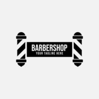 einfaches Barbershop-Logo mit schwarzer Farbe vektor