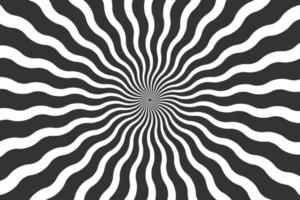 svart psykedelisk optisk illusion abstrakt bakgrundsdesign vektor