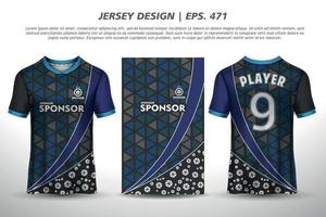 Trikot Design Sublimation T-Shirt Premium geometrisches Muster unglaubliche Vektorkollektion für Fußball Fußballrennen Radfahren Gaming Motocross Sport vektor