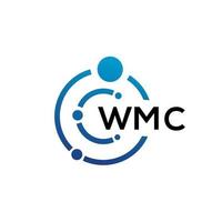 WMC-Brief-Technologie-Logo-Design auf weißem Hintergrund. wmc kreative Initialen schreiben es Logo-Konzept. WMC-Briefgestaltung. vektor