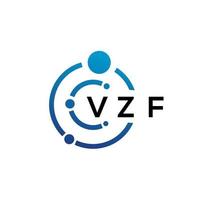 vzf-Buchstaben-Technologie-Logo-Design auf weißem Hintergrund. vzf kreative Initialen schreiben es Logo-Konzept. vzf Briefgestaltung. vektor