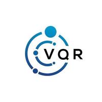 vqr-Buchstaben-Technologie-Logo-Design auf weißem Hintergrund. vqr kreative Initialen schreiben es Logo-Konzept. vqr Briefgestaltung. vektor