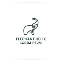 logotyp abstrakt elefant dna linje vektor