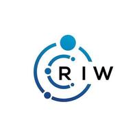 riw-Buchstaben-Technologie-Logo-Design auf weißem Hintergrund. riw kreative Initialen schreiben es Logo-Konzept. riw Briefgestaltung. vektor