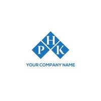 Phk-Brief-Logo-Design auf weißem Hintergrund. phk kreative Initialen schreiben Logo-Konzept. Phk-Briefgestaltung. vektor