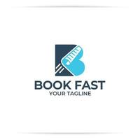 Boost-Papier-Logo-Design-Vektor, Buch, Dokument vektor