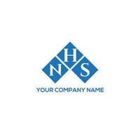 nhs-Brief-Logo-Design auf weißem Hintergrund. nhs kreatives Initialen-Buchstaben-Logo-Konzept. nhs Briefgestaltung. vektor