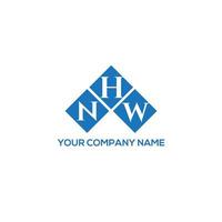 nhw brev logotyp design på vit bakgrund. nhw kreativa initialer brev logotyp koncept. nhw bokstavsdesign. vektor