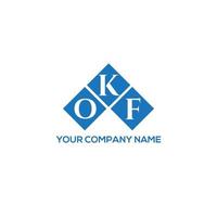 Okf-Brief-Design. Okf-Brief-Logo-Design auf weißem Hintergrund. okf kreative Initialen schreiben Logo-Konzept. Okf-Brief-Design. Okf-Brief-Logo-Design auf weißem Hintergrund. Ö vektor