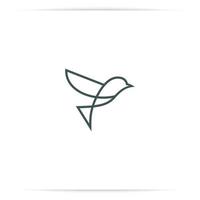 logotyp abstrakt kolibri fluga linje vektor