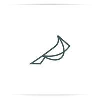 fågel kardinal linje logotyp design vektor. vektor