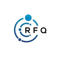 rfq brev teknik logotyp design på vit bakgrund. rfq kreativa initialer bokstaven det logotyp koncept. rfq-bokstavsdesign. vektor