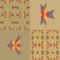 Nahtloses geometrisches Muster mit Vögeln. isoliertes vogelsymbol.set. vektor