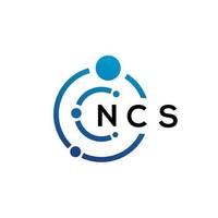 NCS-Brief-Technologie-Logo-Design auf weißem Hintergrund. ncs kreative Initialen schreiben es Logo-Konzept. ncs Briefgestaltung. vektor