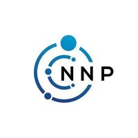 nnp-Buchstaben-Technologie-Logo-Design auf weißem Hintergrund. nnp kreative Initialen schreiben es Logo-Konzept. nnp Briefgestaltung. vektor