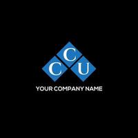 ccu-Brief-Logo-Design auf schwarzem Hintergrund. ccu kreative Initialen schreiben Logo-Konzept. ccu-Briefgestaltung. vektor