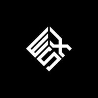 wxs brev logotyp design på svart bakgrund. wxs kreativa initialer bokstavslogotyp koncept. wxs bokstavsdesign. vektor