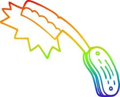 regnbågsgradient linjeteckning tecknad skarp rakkniv vektor