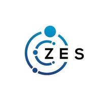 zes-Buchstaben-Technologie-Logo-Design auf weißem Hintergrund. zes kreative Initialen schreiben es Logo-Konzept. zes Briefgestaltung. vektor