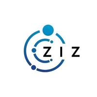ziz brev teknik logotyp design på vit bakgrund. ziz kreativa initialer bokstaven det logotyp koncept. ziz bokstavsdesign. vektor