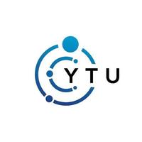YTU-Brief-Technologie-Logo-Design auf weißem Hintergrund. ytu kreative Initialen schreiben es Logo-Konzept. ytu Briefgestaltung. vektor